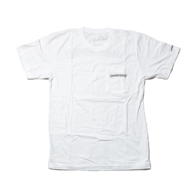 Shop Chrome Hearts Scroll Logo T-shirt White In M