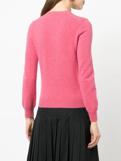 Shop Comme Des Garçons Play Comme Des Garcons Play Women Small Heart Cardigan In 4 Pink