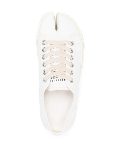 Shop Maison Margiela Women Low Top Tabi Sneakers In T1003 White
