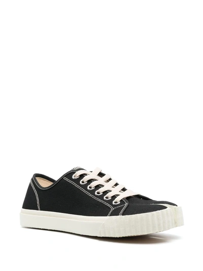 Shop Maison Margiela Women Low Top Tabi Sneakers In H0958 Black/white