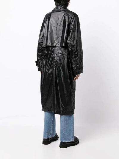 Shop Song For The Mute Women Long Trench Coat In Black