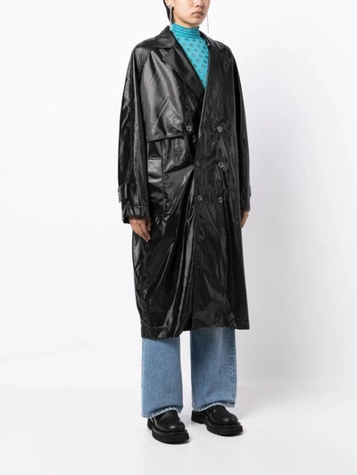 Shop Song For The Mute Women Long Trench Coat In Black