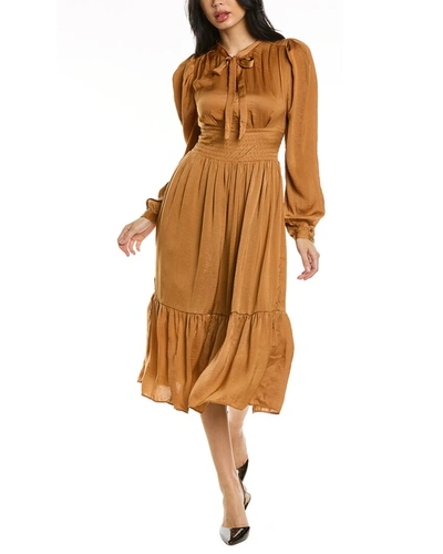 Shop Stellah Obi Midi Dress In Brown