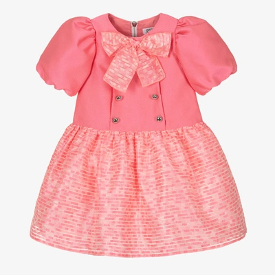 Shop Graci Girls Pink Organza Bow Dress