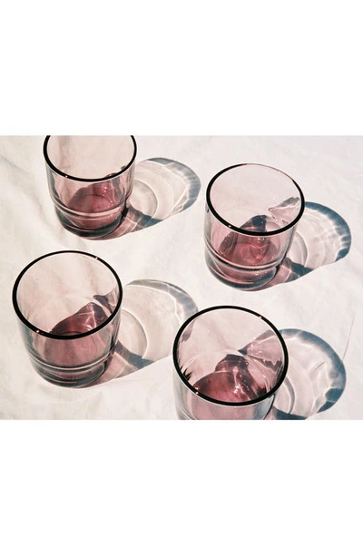 Shop Our Place Night & Day Set Of 4 Short Glasses In Rosa