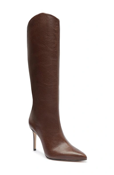 Shop Schutz Maryana Pointed Toe Boot In New Brown