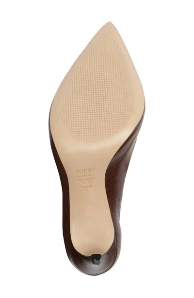 Schutz Maryana Pointed Toe Boot In New Brown