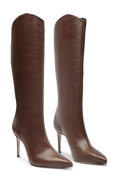 Schutz Maryana Pointed Toe Boot In New Brown