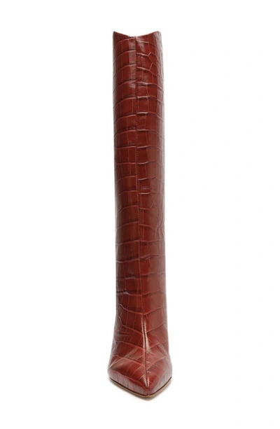Schutz Maryana Pointed Toe Boot In Red Brown
