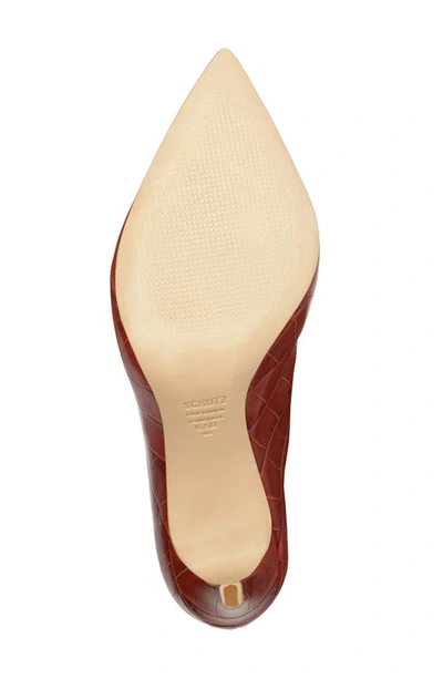 Schutz Maryana Pointed Toe Boot In Red Brown