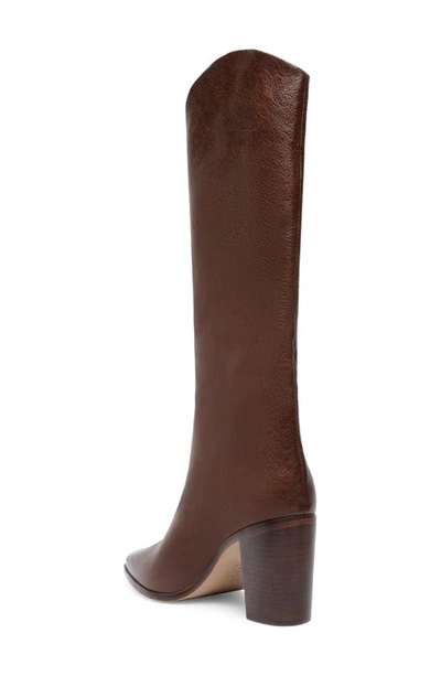 Shop Schutz Maryana Block Pointed Toe Knee High Boot In New Brown