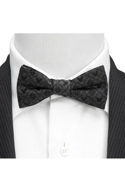Shop Cufflinks, Inc X Disney Mickey Mouse Silk Bow Tie In Gray