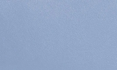 Shop Longchamp Le Pliage Cuir Leather Shoulder Bag In Blue Mist