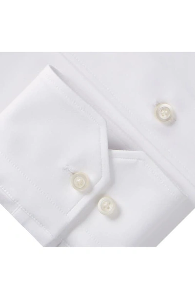 Shop Emanuel Berg 4flex Modern Fit Solid White Knit Button-up Shirt