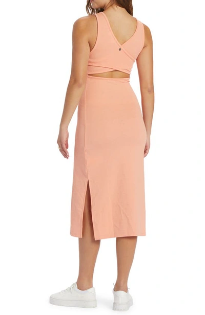 Roxy Good Keepsake Tank Midi Dress In Papaya Punch