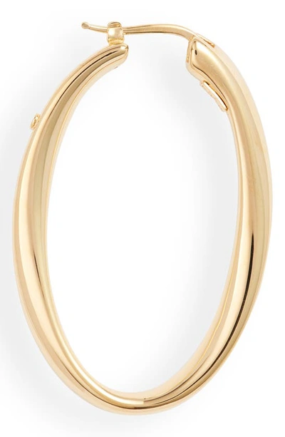 Shop Roberto Coin Oro Classic Hoop Earrings In Yellow Gold