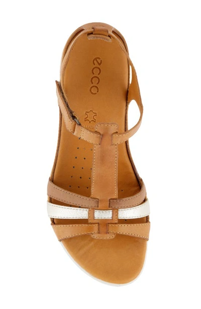 Shop Ecco 'flash' Sandal In Lion/ White Gold/ Cashmere