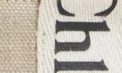 Chloé Small Woody Logo Strap Linen Tote In White - Brown