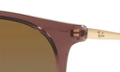 Shop Ray Ban Erika Classic 54mm Sunglasses In Transparent Brown