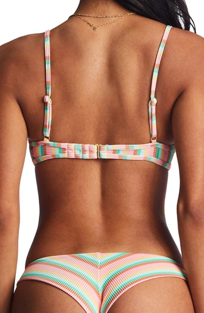Billabong Island Glow Tanlines Charlie Bikini Top In Multi