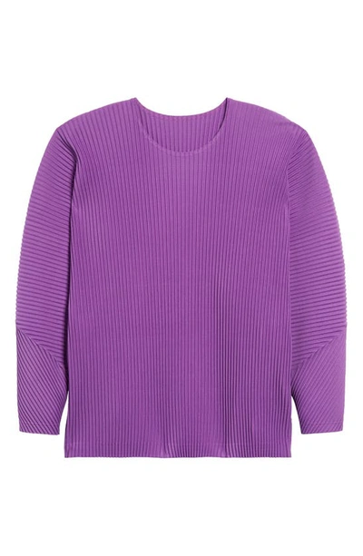 Shop Issey Miyake Monthly Colors January Pleated Top In 83-wisteria Violet