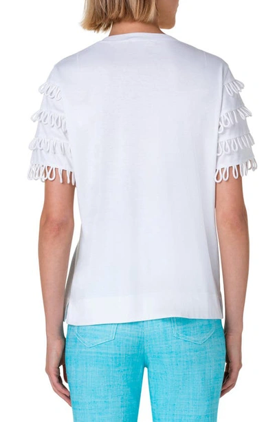 Shop Akris Punto Loop Sleeve Cotton Jersey T-shirt In Cream