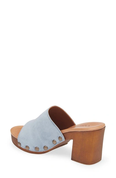 Shop Cordani Whitley Block Heel Sandal In Avio Suede