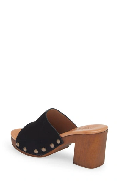 Shop Cordani Whitley Block Heel Sandal In Black Suede