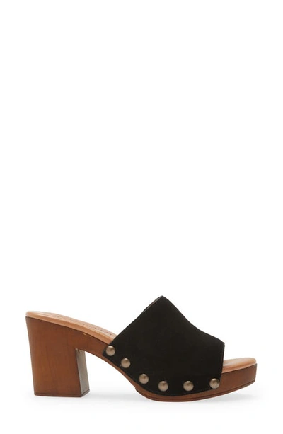 Shop Cordani Whitley Block Heel Sandal In Black Suede