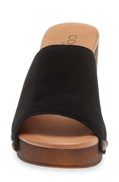 Shop Cordani Whitley Block Heel Sandal In Black Suede