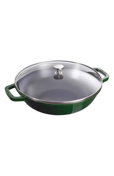 Shop Staub 4.5-quart Enameled Cast Iron Perfect Pan In Basil