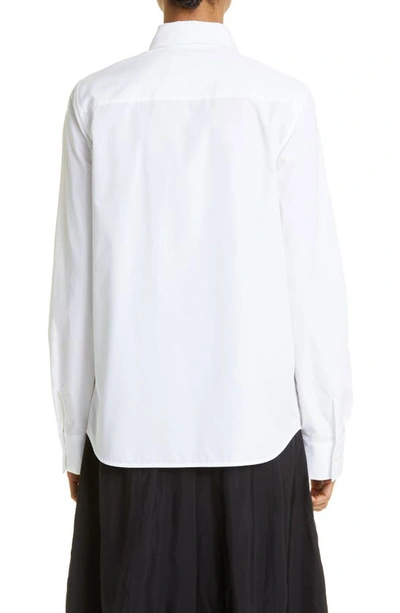 Shop Jil Sander Slim Fit Cotton Button-up Shirt In 100 - Optic White