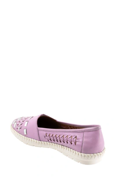 Shop Trotters Rory Woven Flat In Lavender/ Silver