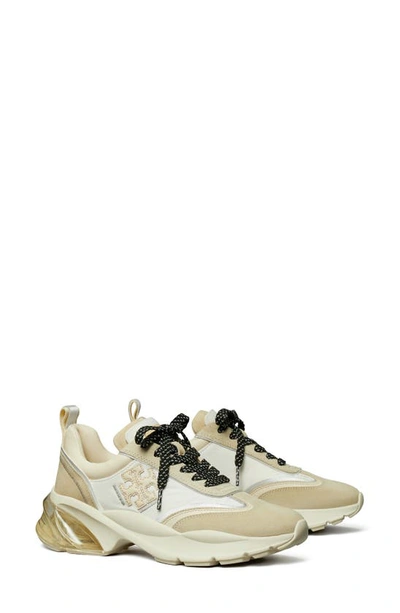 Shop Tory Burch Good Luck Trainer In New Ivory / New Cream / Frost