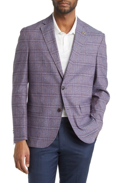 Ted Baker Karl Soft Construction Plaid Slim Fit Sport Coat In Purple |  ModeSens