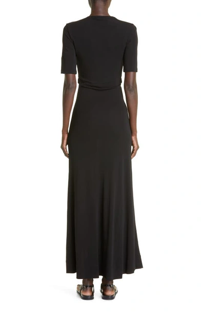 Shop Altuzarra Panya V-neck Dress In 000001 Black