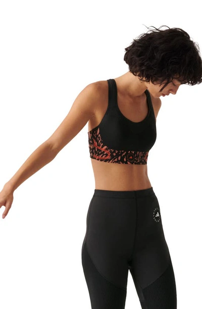 Shop Adidas By Stella Mccartney Truepace High Impact Sports Bra In Magic Earth/ Black