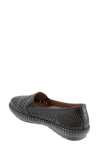Shop Trotters Royal Perforated Loafer In Black