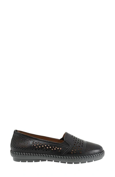 Shop Trotters Royal Perforated Loafer In Black