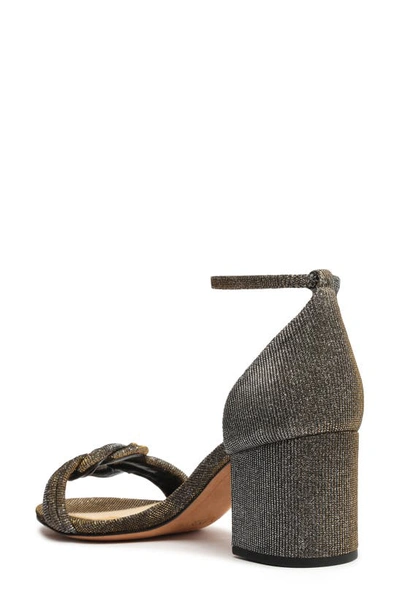 Shop Alexandre Birman Vicky Metallic Block Heel Sandal In Stellar