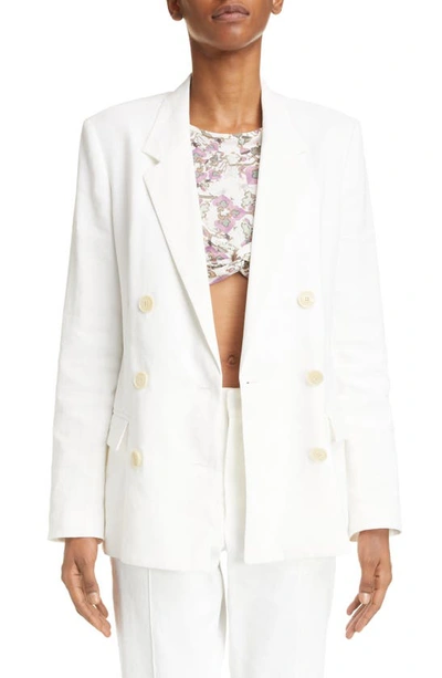 Shop Isabel Marant Sheril Double Breasted Jacket In White