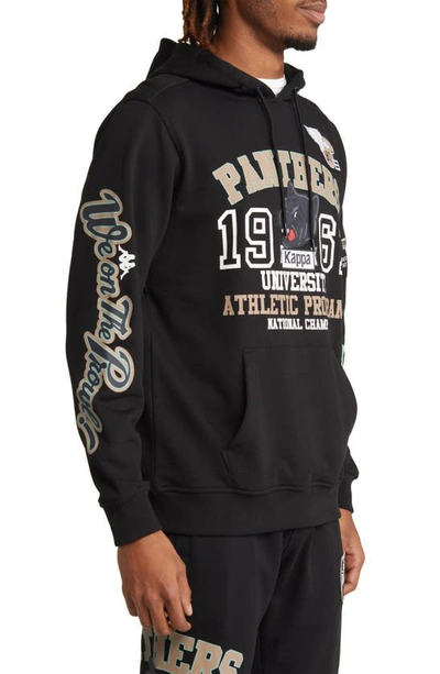 Shop Kappa Authentic Panthers Graphic Hoodie In Black Brown Chant