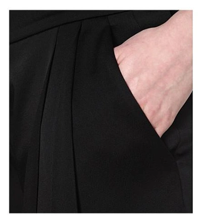 Shop Victoria Beckham Wide-leg Satin Trousers In Black