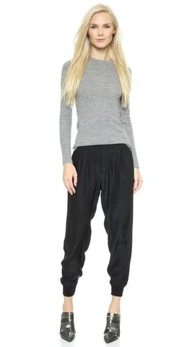 Shop Atm Anthony Thomas Melillo Silk Pull On Pants In Black