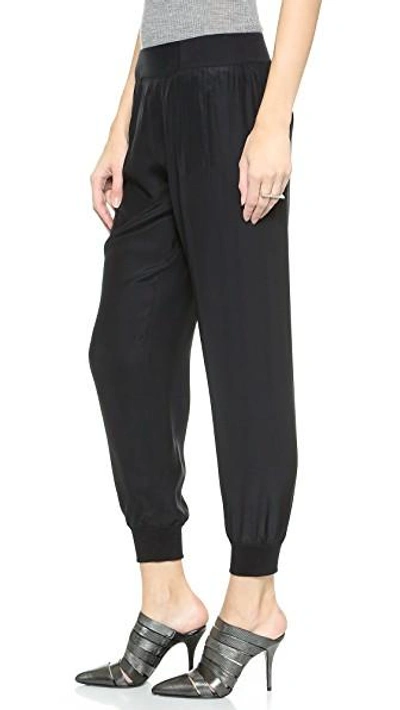 Shop Atm Anthony Thomas Melillo Silk Pull On Pants In Black