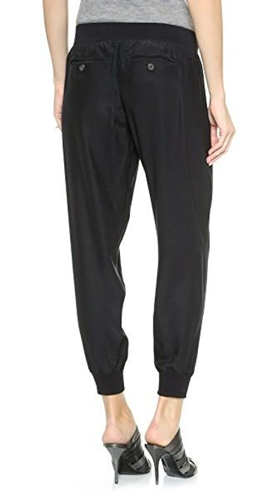 Shop Atm Anthony Thomas Melillo Silk Pull On Pants In Black