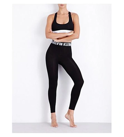 Shop Calvin Klein Women's 00 Black Retro Leggings