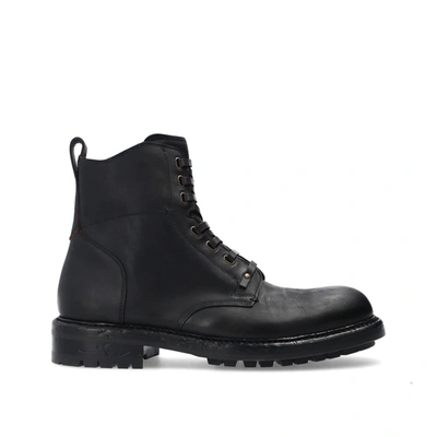 Shop Dolce & Gabbana Leather Boots In Black