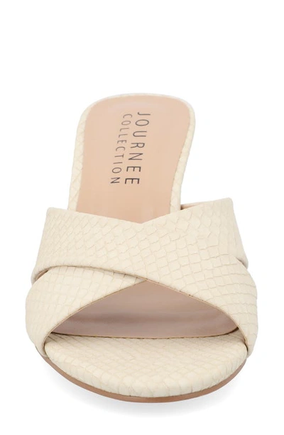 JOURNEE COLLECTION JOURNEE COLLECTION BERKLY SNAKE-EMBOSSED SLIDE SANDAL 