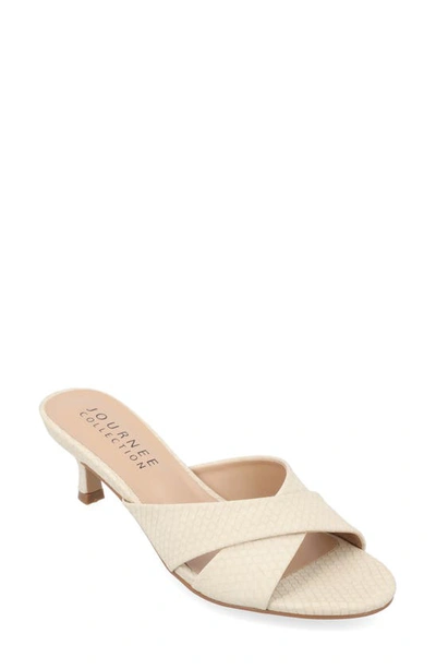 JOURNEE COLLECTION JOURNEE COLLECTION BERKLY SNAKE-EMBOSSED SLIDE SANDAL 